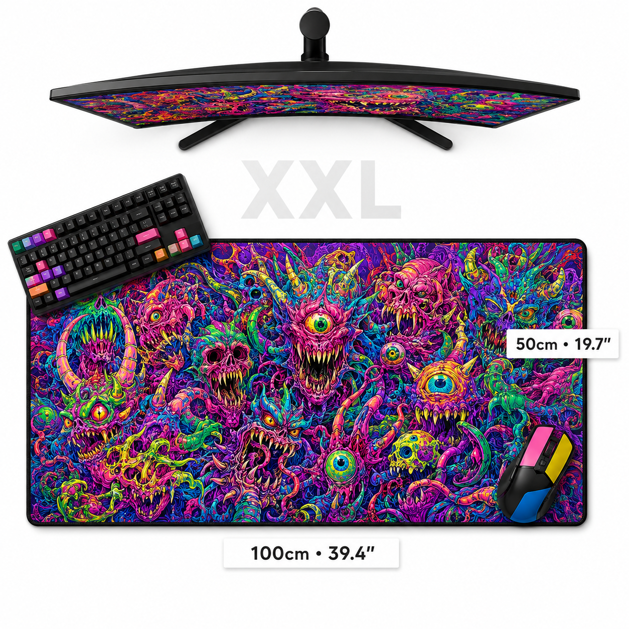 MOUSEPAD / DESKMAT DE MESA PERSONALIZADO XXL PARA JOGOS (100 x 50cm)