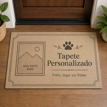 TAPETE PERSONALIZADO COM FOTO, LOGO OU TEXTO
