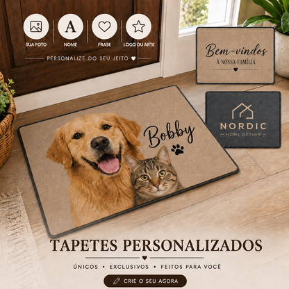 TAPETE PERSONALIZADO COM FOTO, LOGO OU TEXTO