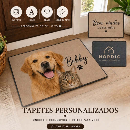 TAPETE PERSONALIZADO COM FOTO, LOGO OU TEXTO
