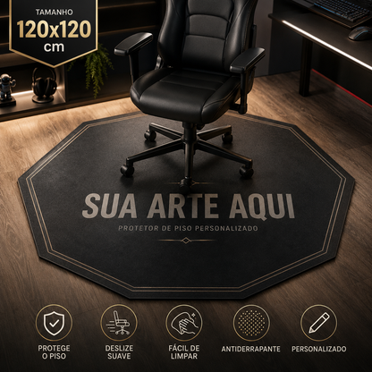 TAPETE GAMER PERSONALIZADO (120 X 120 cm) PARA ESCRITÓRIO E CASA