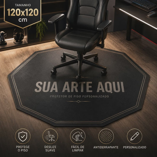 TAPETE GAMER PERSONALIZADO (120 X 120 cm) PARA ESCRITÓRIO E CASA